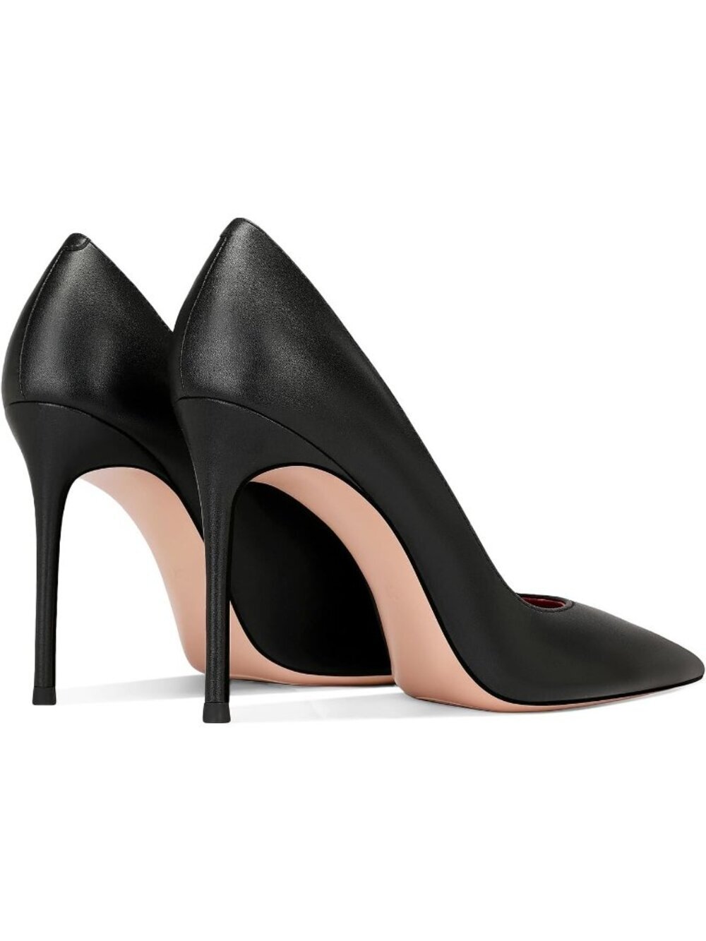 Women's Black Rubber Bold Elegant Cushioned Insole Comfortable Slip On Heels - Picture 6 of 6